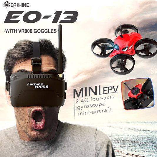 In Stock! Eachine E013 Micro FPV Racing Quadcopter With 5.8G 1000TVL 40CH Camera VR006 VR-006 3 Inch Goggles Glasses Headset